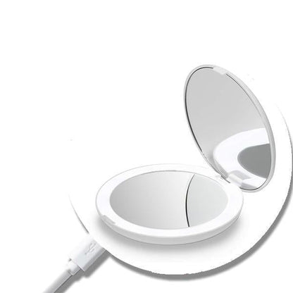 Miroir de maquillage LED portatif rechargeable