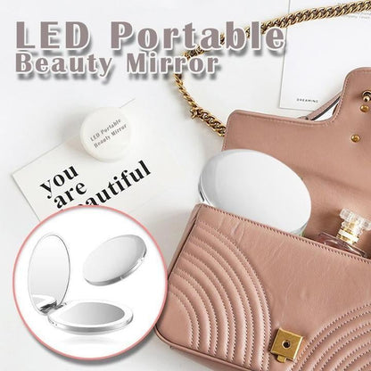 Miroir de maquillage LED portatif rechargeable