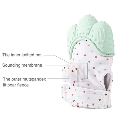 Anneau de dentition pour bébé – Moufle de dentition apaisante