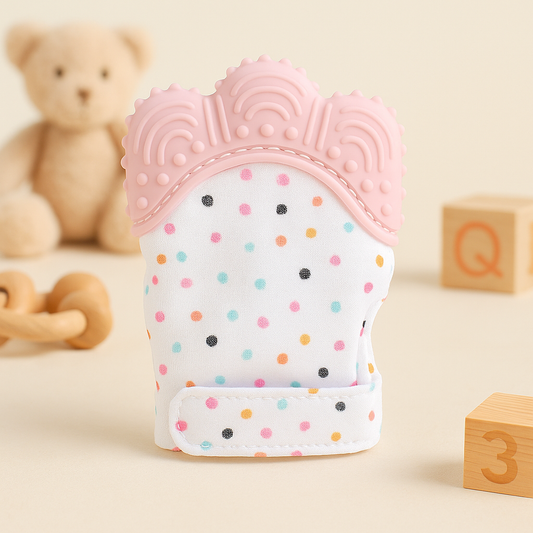 Anneau de dentition pour bébé – Moufle de dentition apaisante