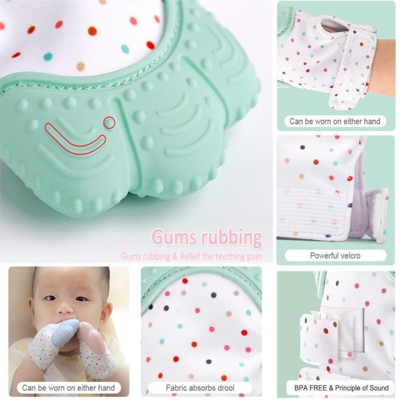 Anneau de dentition pour bébé – Moufle de dentition apaisante